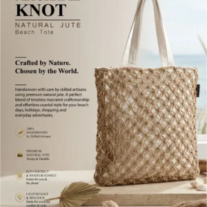 Macrame Natural Jute Beach Tote