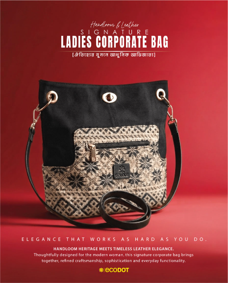 Handloom & Leather Signature Ladies Corporate Bag - Image 2