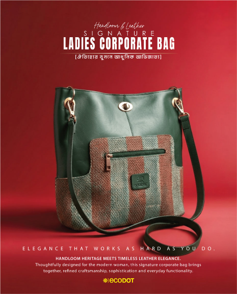 Handloom & Leather Signature Ladies Corporate Bag - Image 4